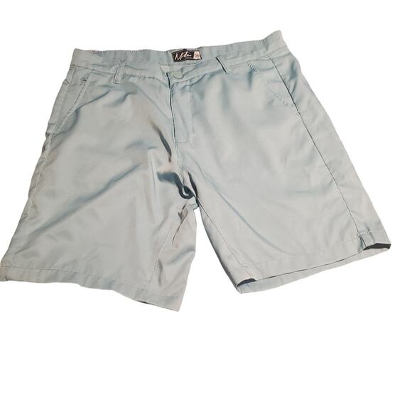 Mister New York Size 34 (36) Technical Men's Golf Shorts Bluish Green 9" Inseam - Picture 1 of 10